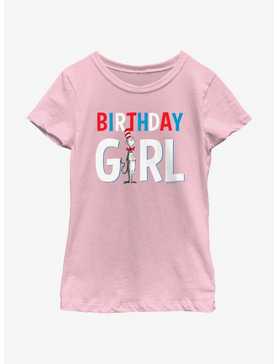 Dr. Seuss Birthday Girl Cat Hat Youth Girls T-Shirt, , hi-res