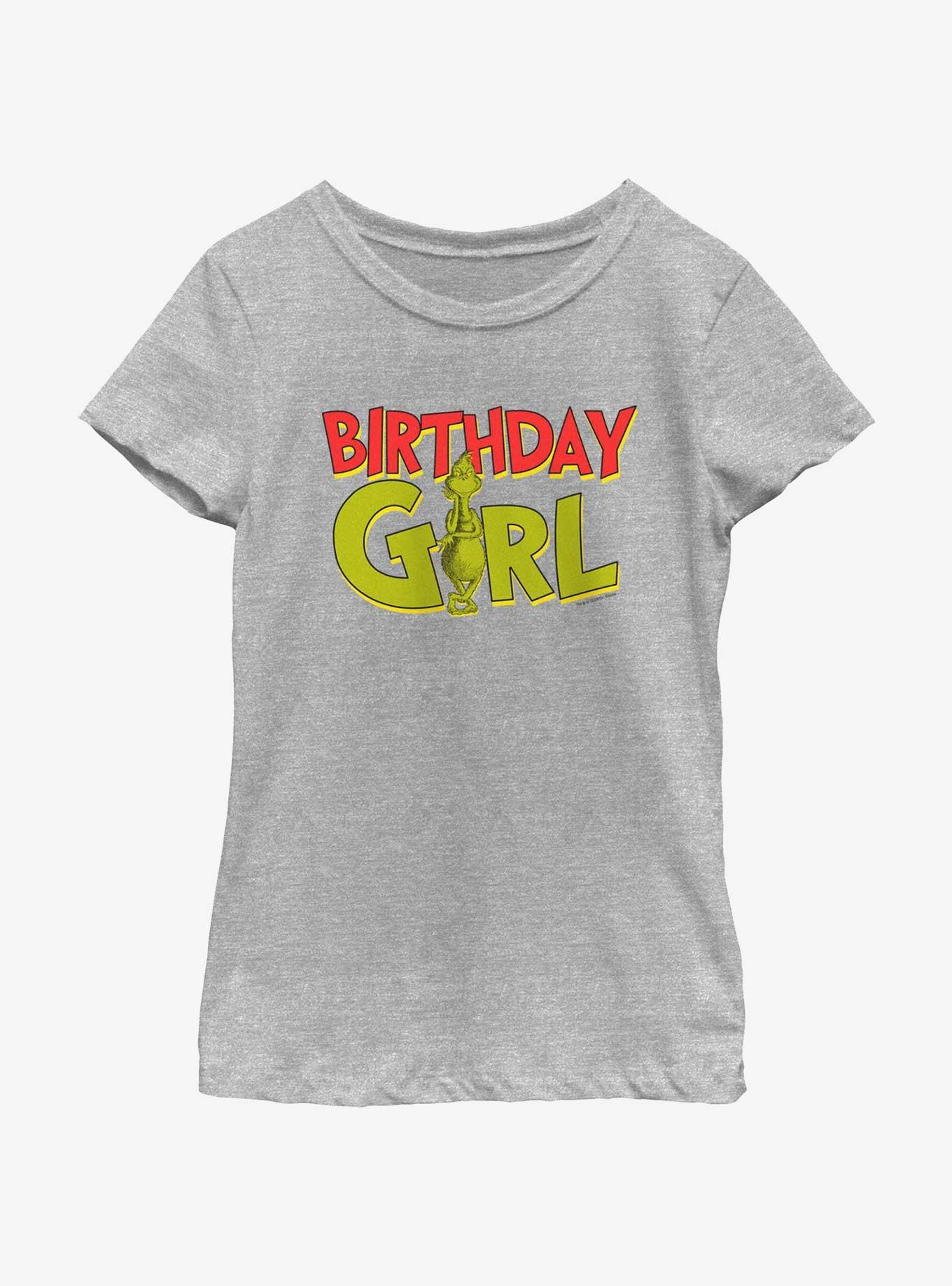 Dr. Seuss Bday Grinch Girl Youth Girls T-Shirt, , hi-res