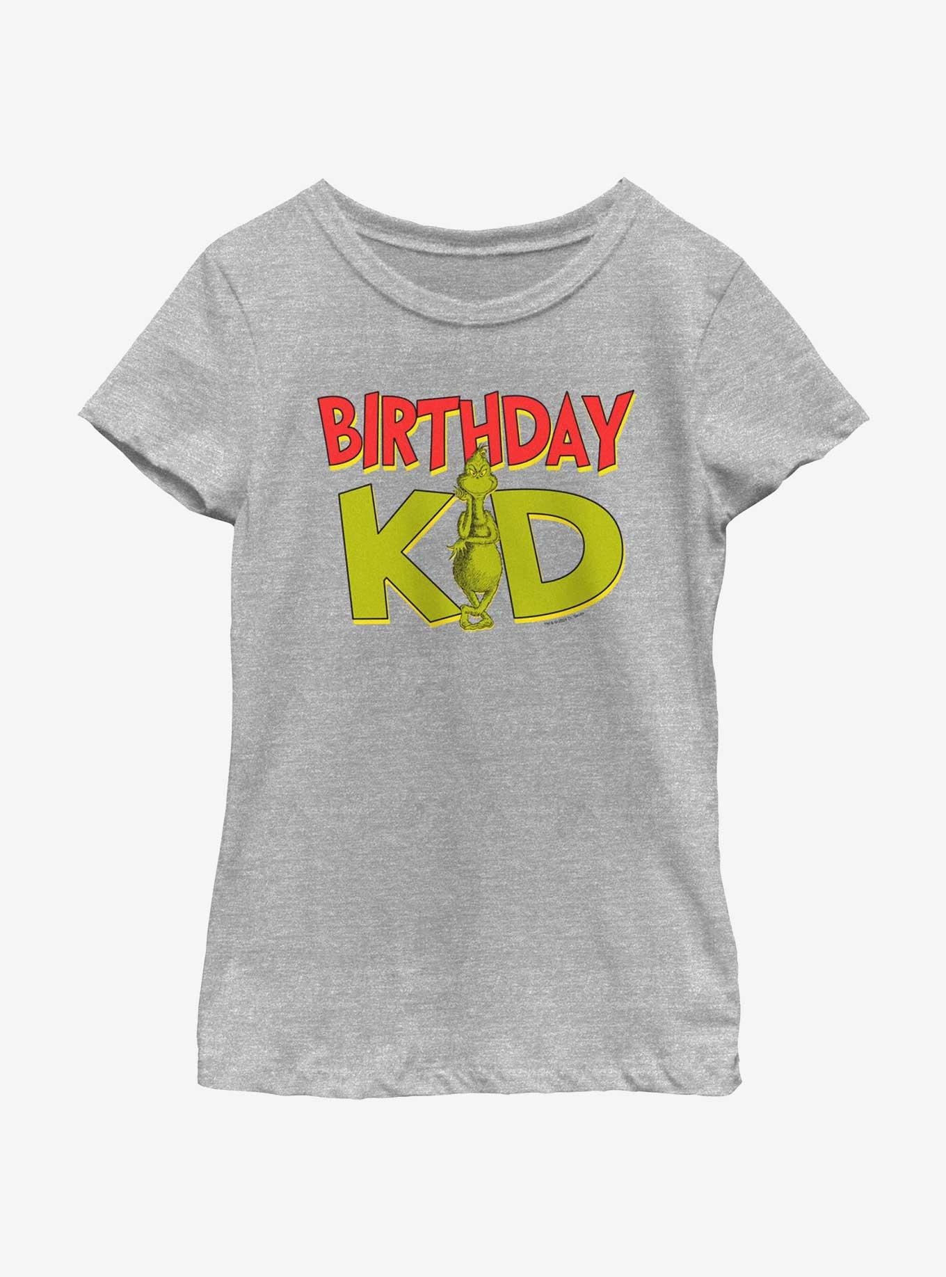 Dr. Seuss Bday Grinch Kid Youth Girls T-Shirt, , hi-res