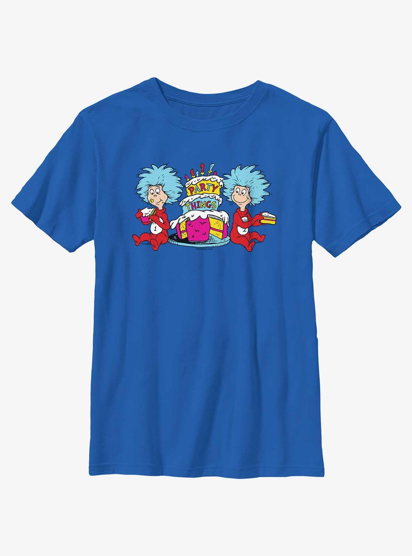 Dr. Seuss Birthday Cake Things Youth T-Shirt, , hi-res