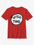 Dr. Seuss Birthday Thing Youth T-Shirt, RED, hi-res