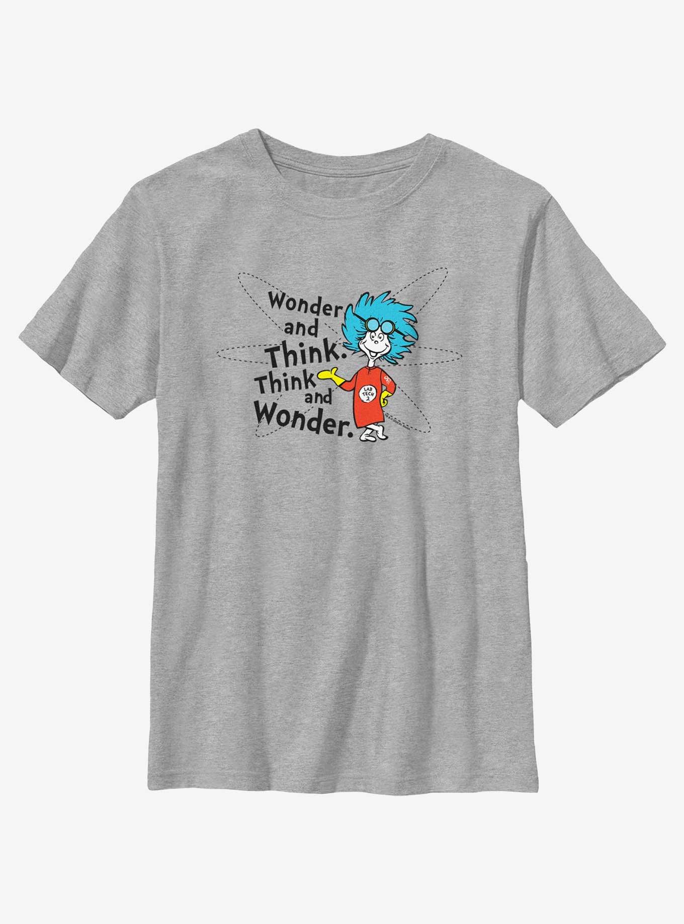 Dr. Seuss Think And Wonder Youth T-Shirt, ATH HTR, hi-res