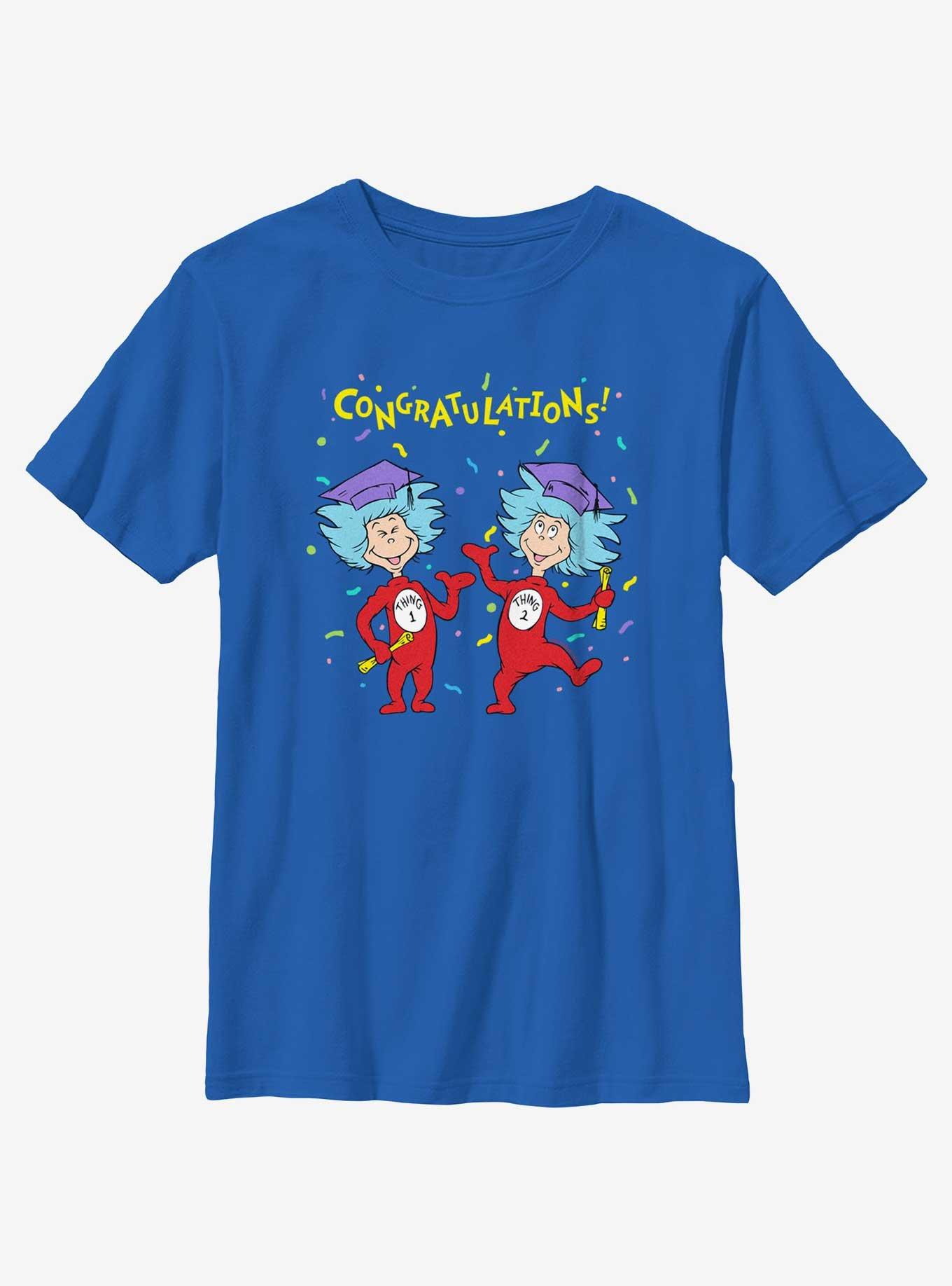 Dr. Seuss Graduated Little Things Youth T-Shirt, ROYAL, hi-res