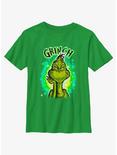 Dr. Seuss Brushy Grinch Youth T-Shirt, KELLY, hi-res