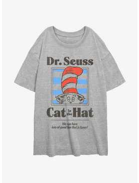 Dr. Seuss The Cat In The Hat Fun That Is Funny Womens Oversized T-Shirt, , hi-res