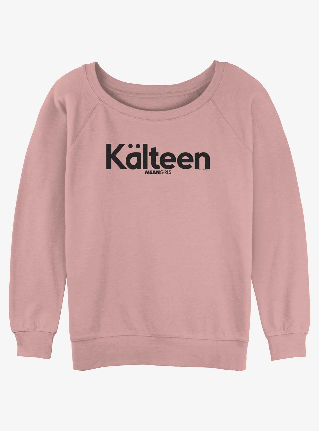Mean Girls Kalteen Logo Womens Slouchy Sweatshirt, DESERTPNK, hi-res