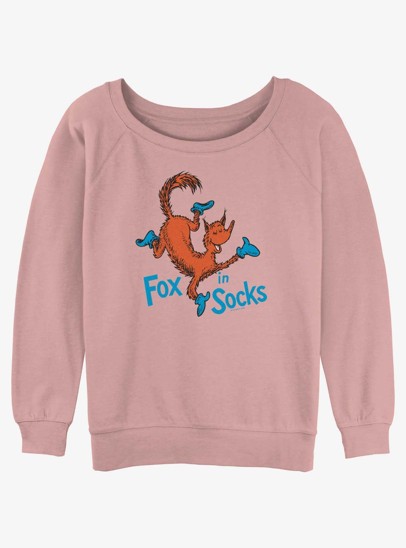 Dr. Seuss Fox In Socks Girls Slouchy Sweatshirt