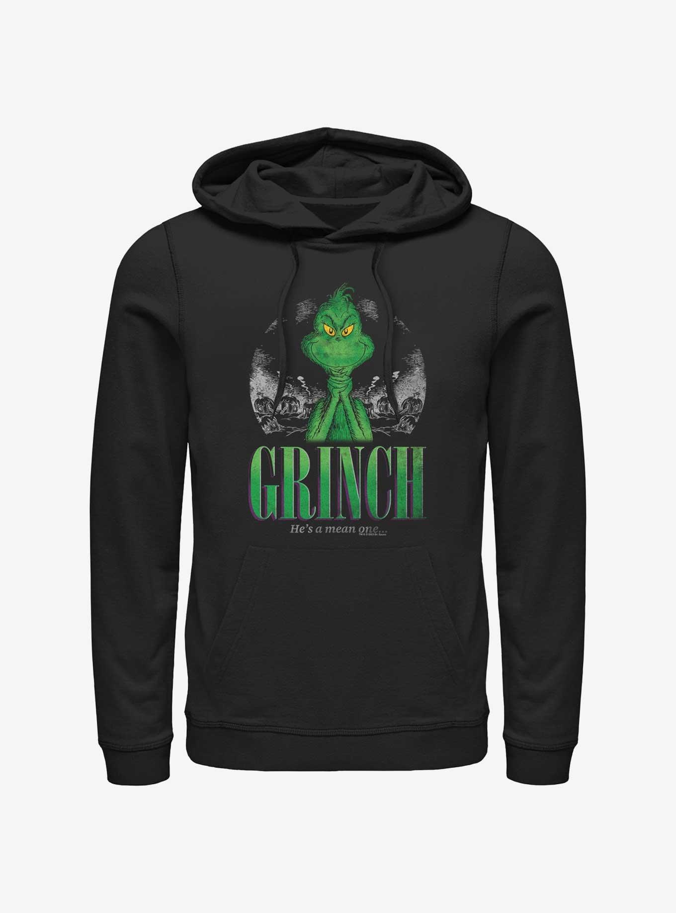 Dr. Seuss The Grinch He'S A Mean One Hoodie, BLACK, hi-res
