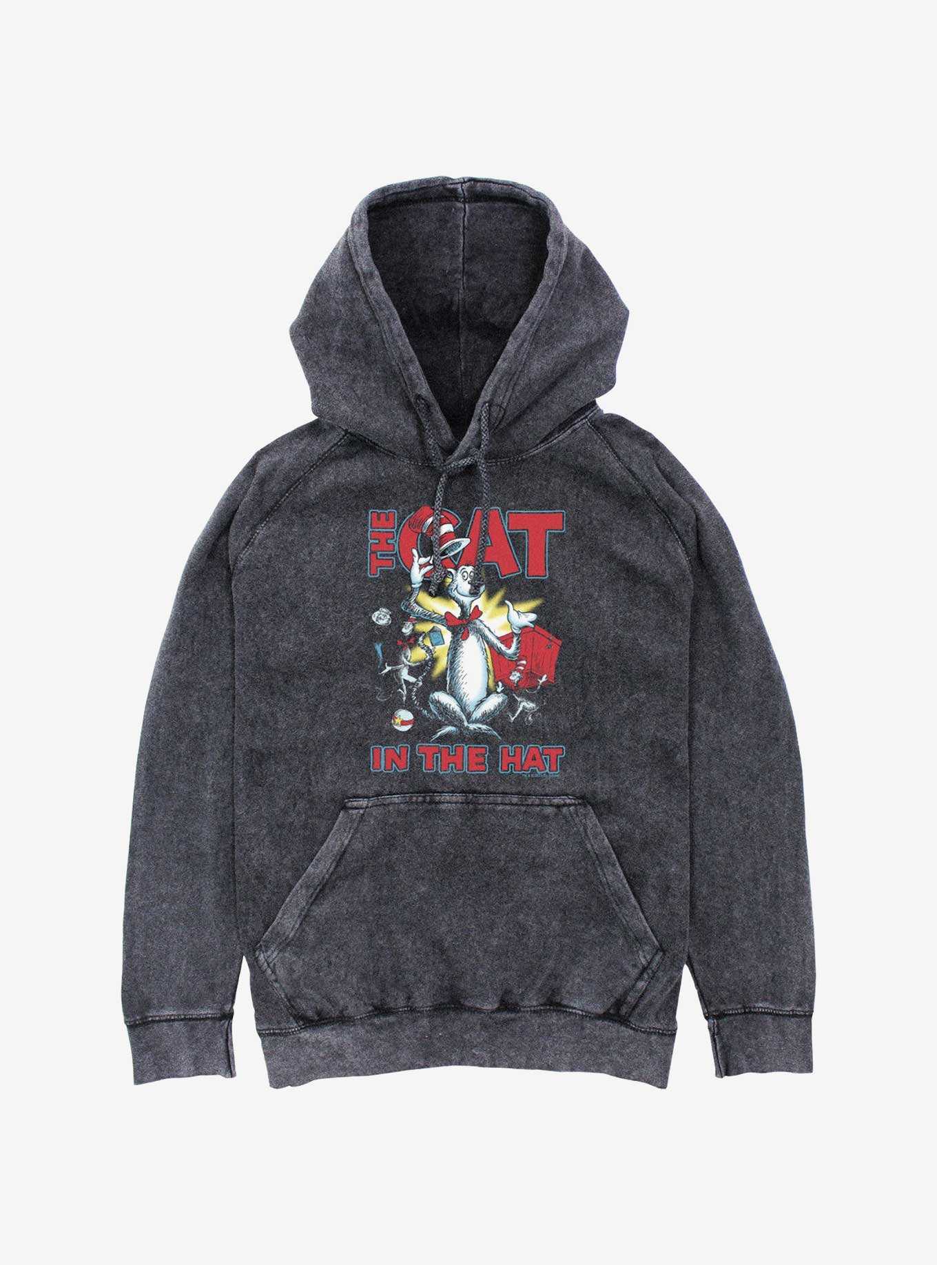 Dr. Seuss The Cat In The Hat Cattitude Mineral Wash Hoodie, , hi-res