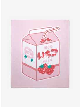 Strawberry Milk Throw Blanket, , hi-res