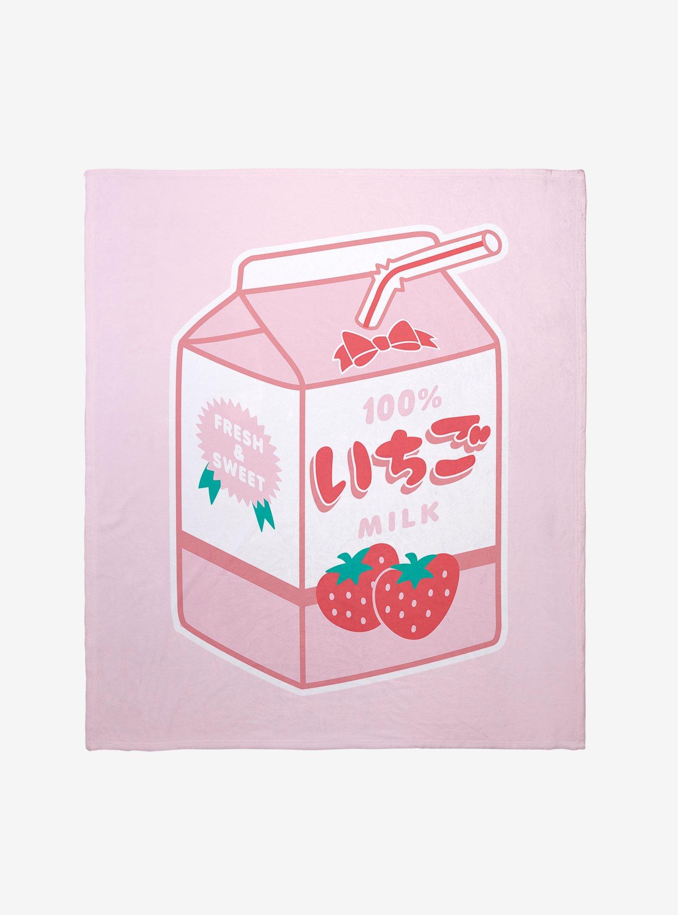 Strawberry Milk Throw Blanket, , hi-res