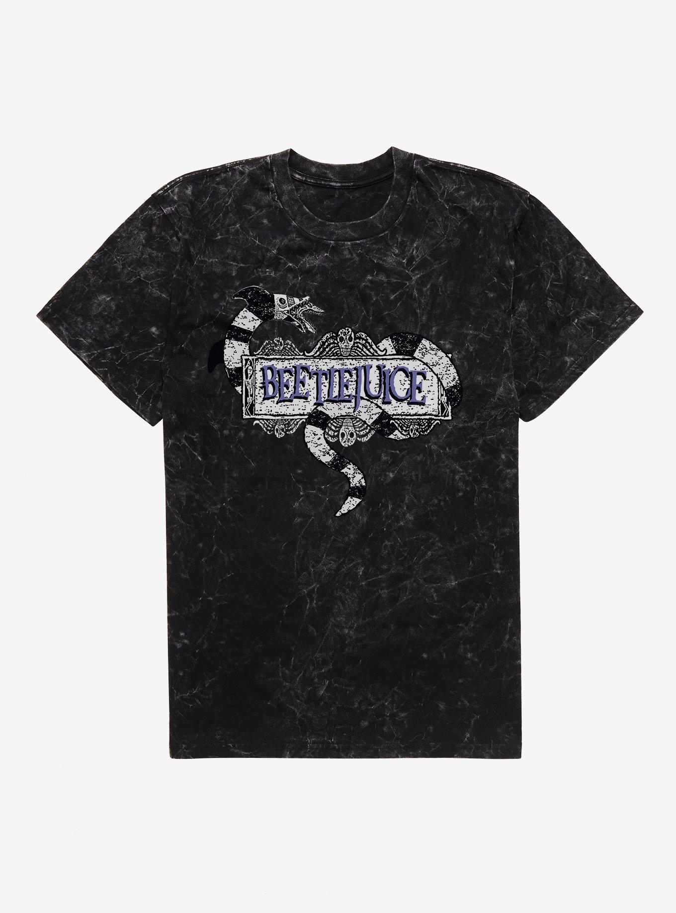Beetlejuice Sandworm Logo Mineral Wash T-Shirt