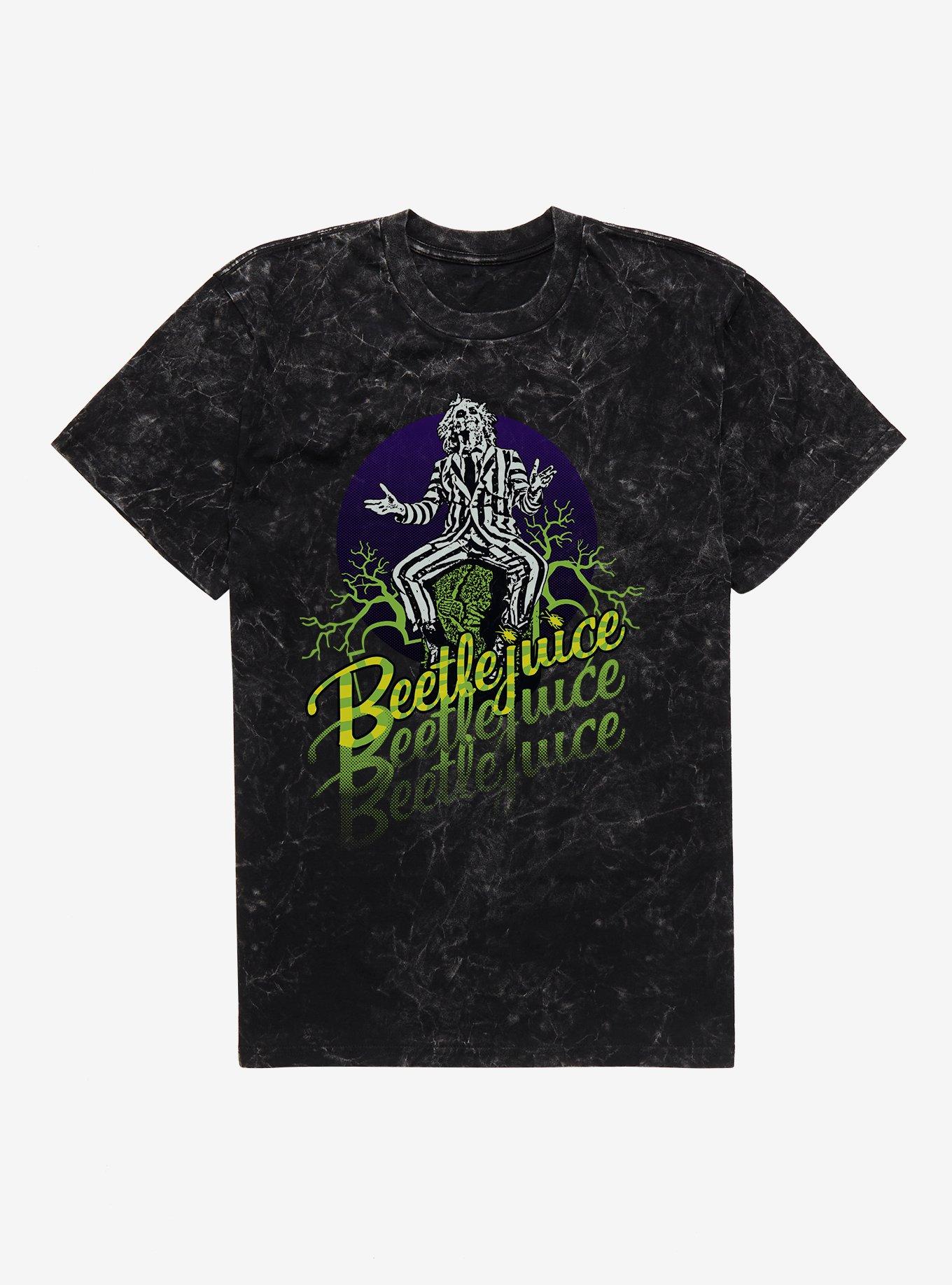 Beetlejuice Summoning T-Shirt, BLACK MINERAL WASH, hi-res