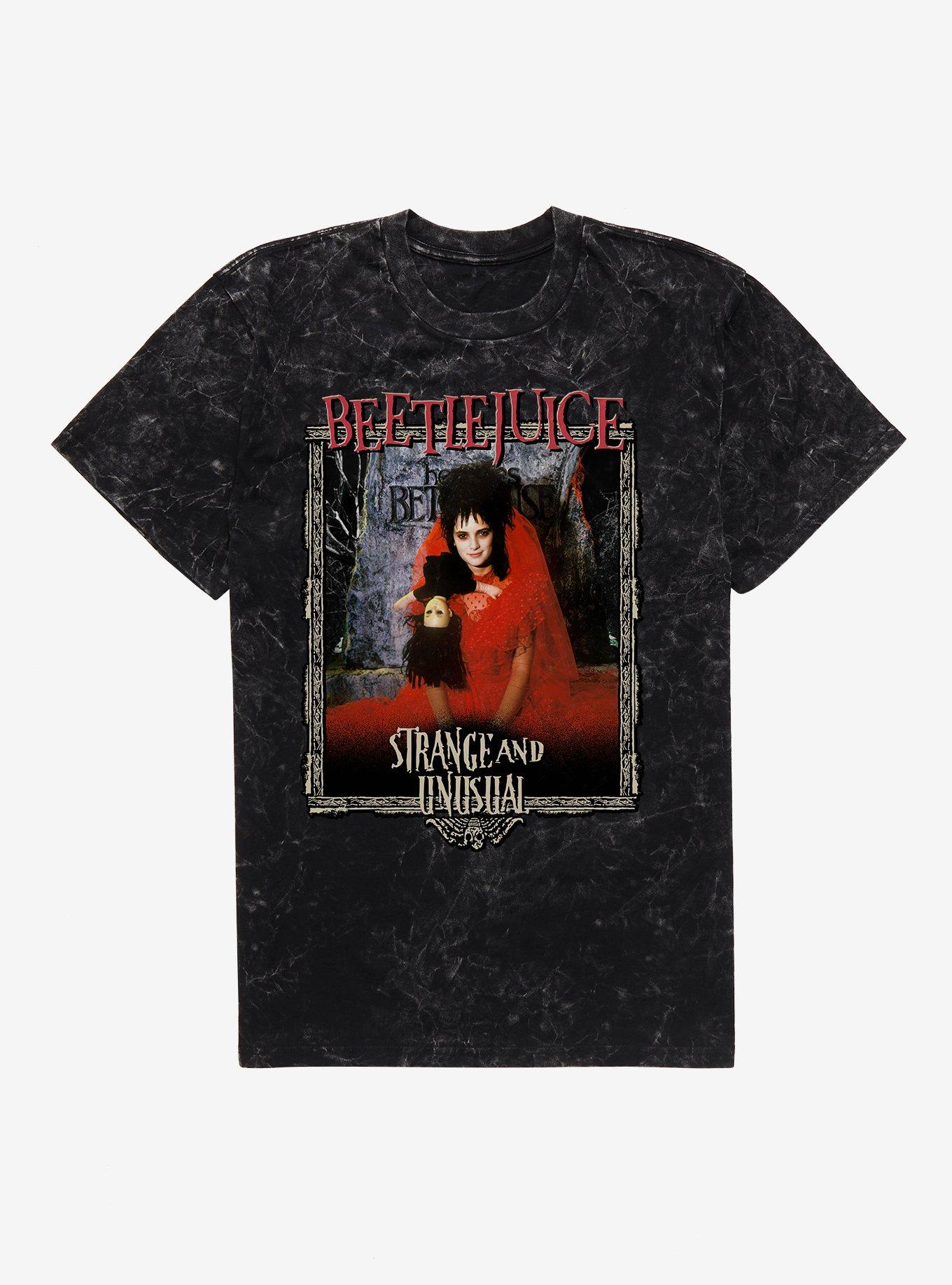 Beetlejuice Strange And Unusual Lydia Framed Mineral Wash T-Shirt, , hi-res