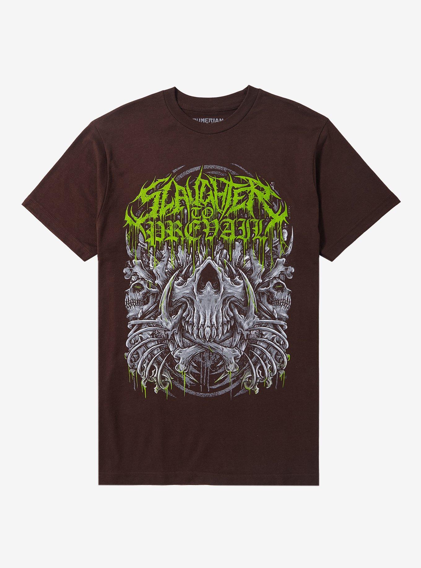 Slaughter To Prevail Bones & Fangs Boyfriend Fit Girls T-Shirt, , hi-res