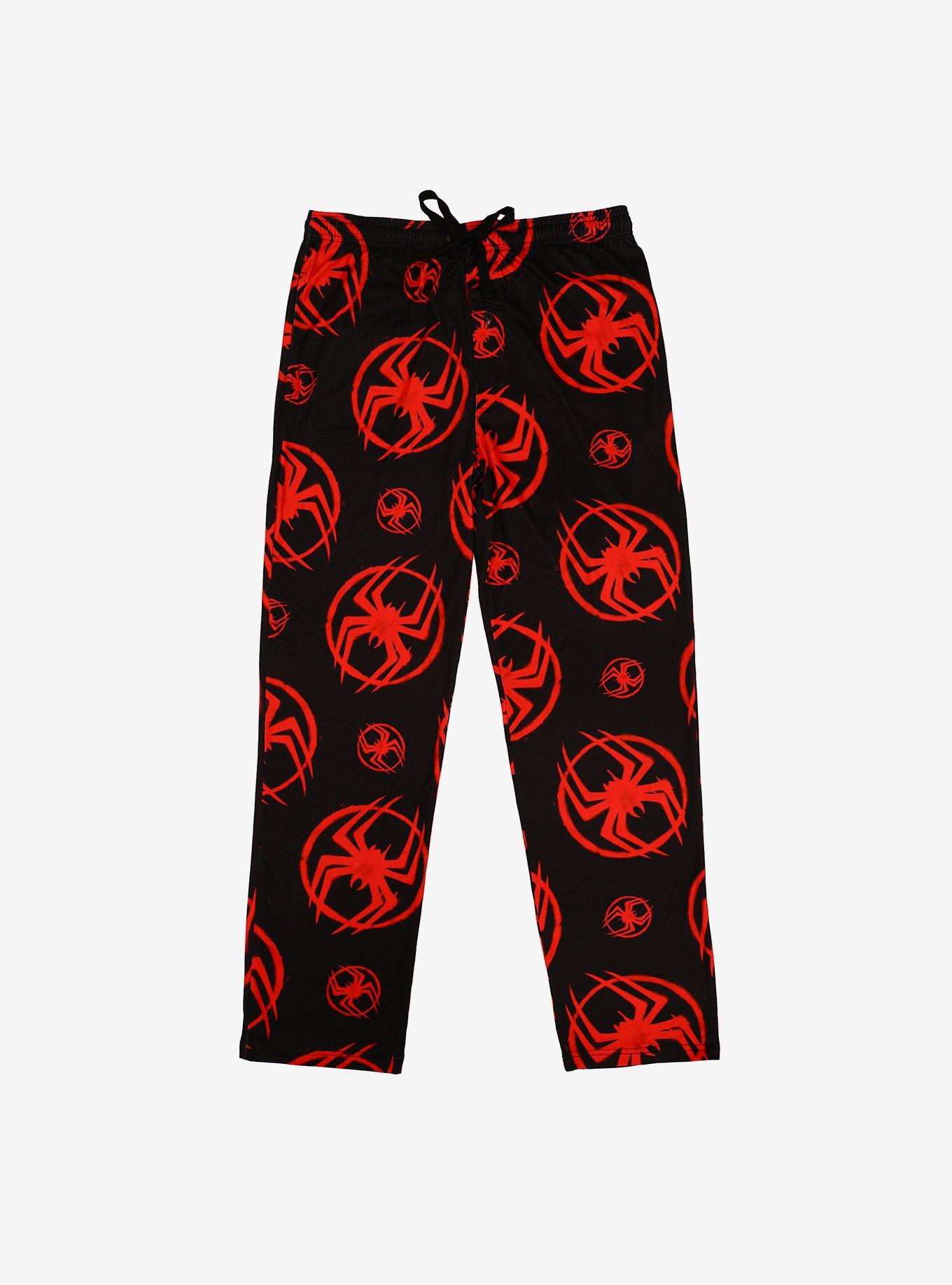 Marvel Spider-Man Miles Morales Logo Allover Print Pajama Pants, , hi-res