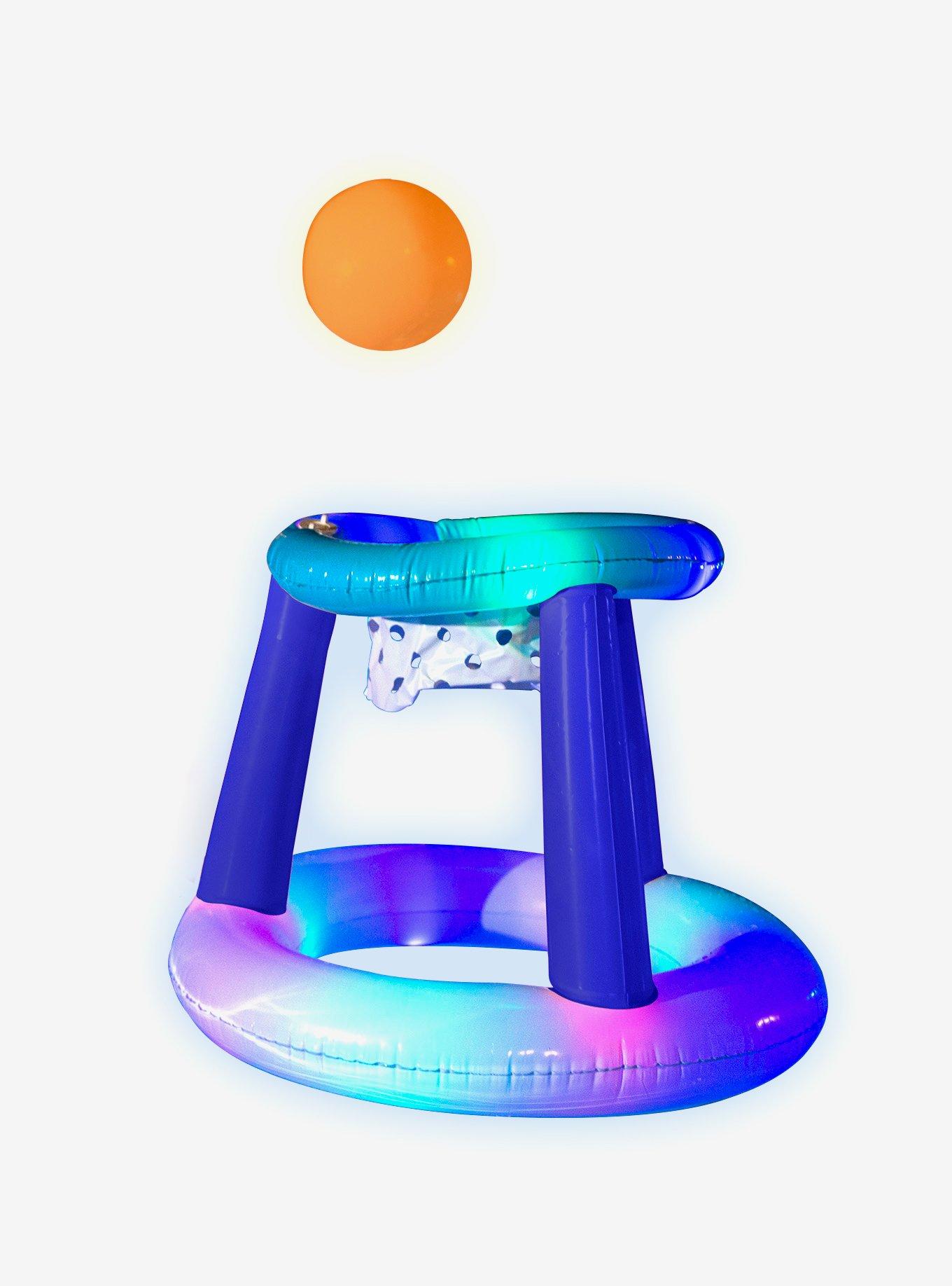 Illuminated LED Inflatable Pool Basketball, , hi-res