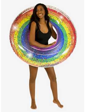 Rainbow Collection Glitter Classic Rainbow Pool Tube, , hi-res