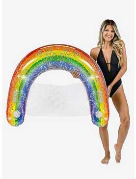 Rainbow Collection Glitter Classic Rainbow Large Sun Pool Chair, , hi-res