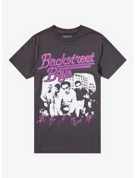 Backstreet Boys Glitter Signatures Boyfriend Fit Girls T-Shirt, , hi-res