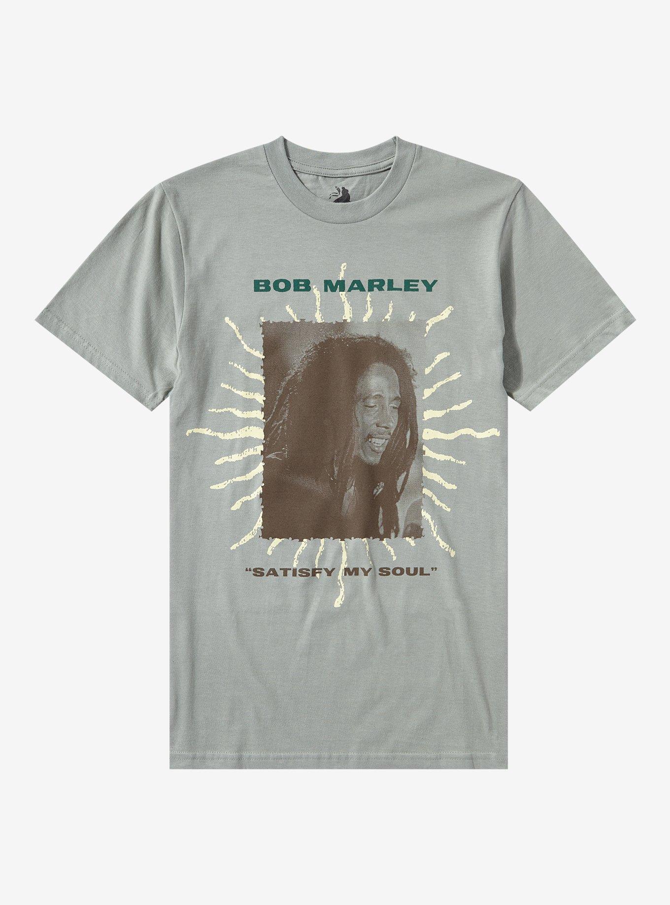 Bob Marley Satisfy My Soul Boyfriend Fit Girls T-Shirt, SAGE, hi-res