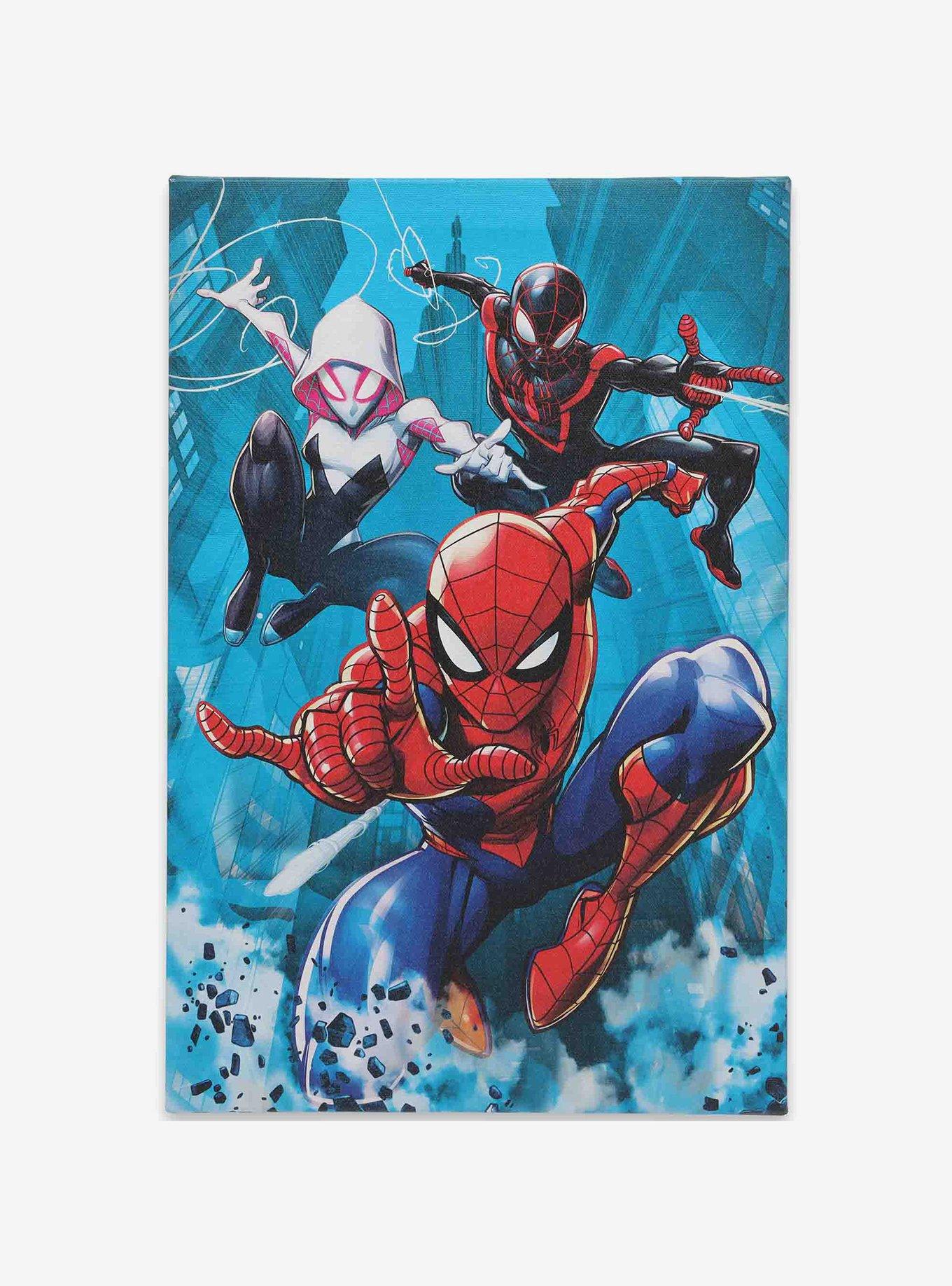 Marvel Spider-Man Spider-Gwen Spiderverse Trio Canvas Wall Decor, , hi-res