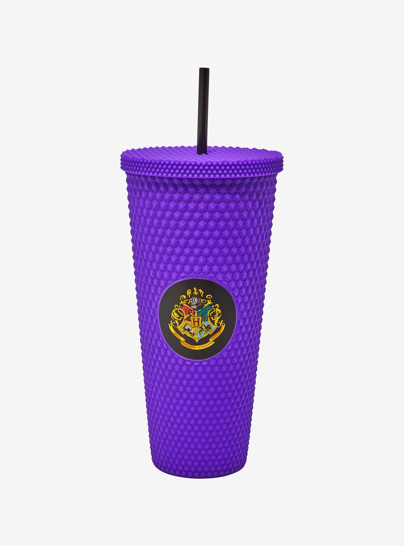 Harry Potter Hogwarts Crest Pyramid Stud Acrylic Travel Cup, , hi-res