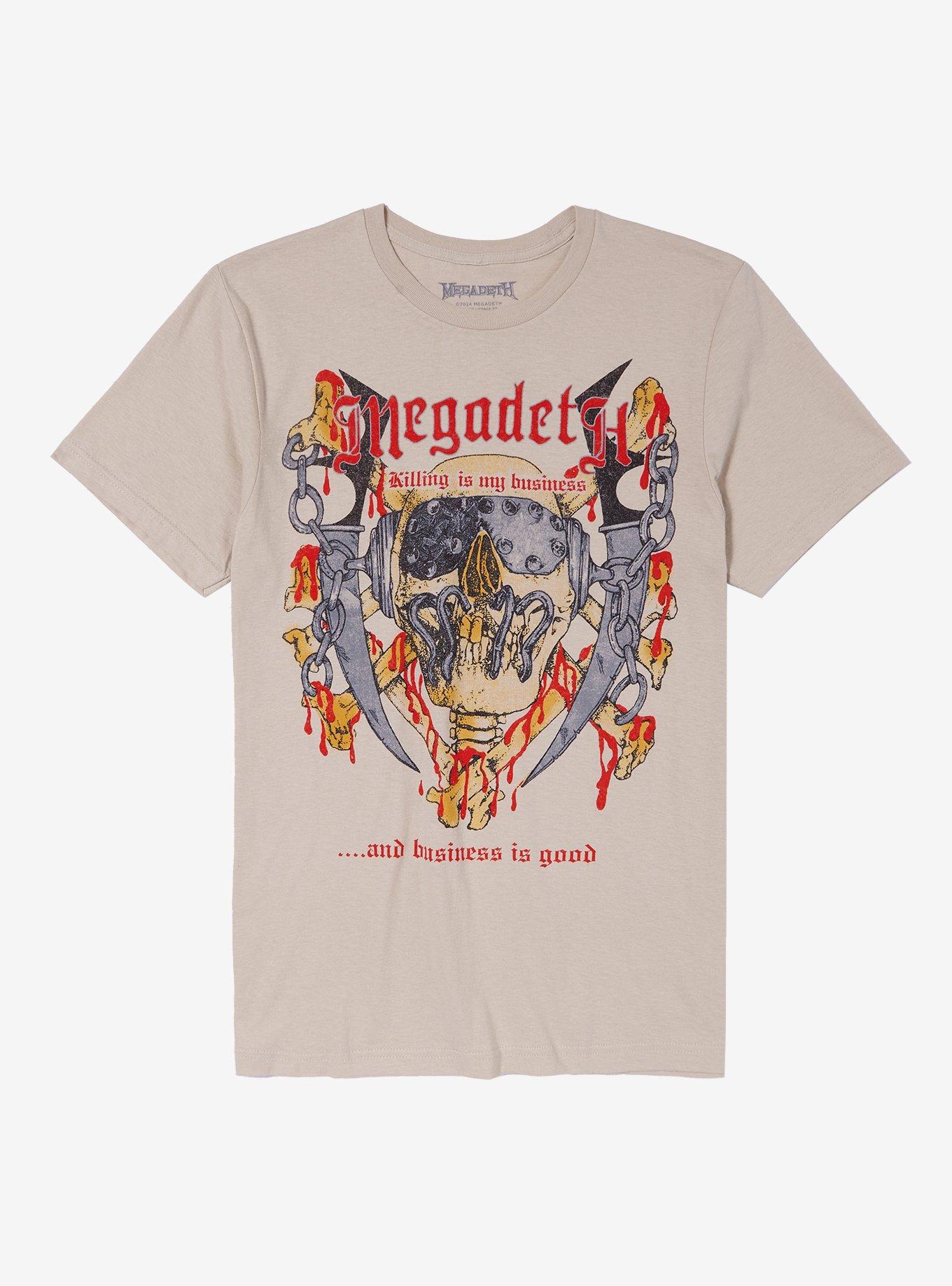 Megadeth Killing Is My Business Boyfriend Fit Girls T-Shirt, NATURAL, hi-res