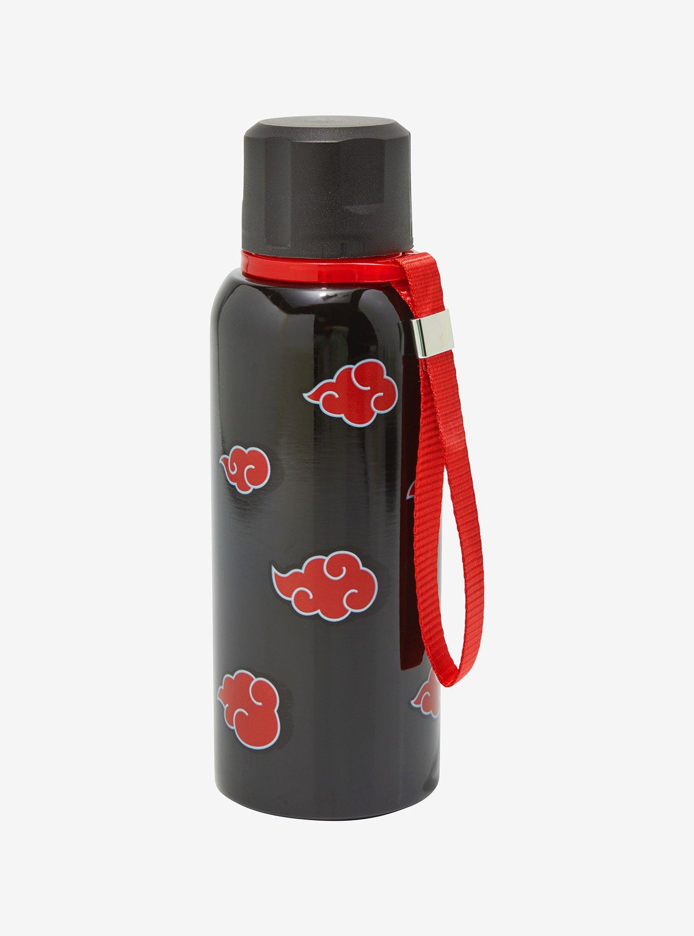 Naruto Shippuden Akatsuki Clouds Stainless Steel Bottle With Strap