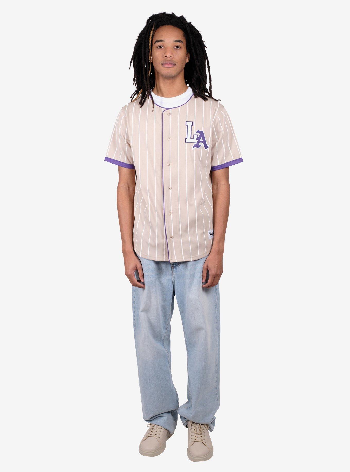 LA Pinstripe Baseball Jersey, , hi-res