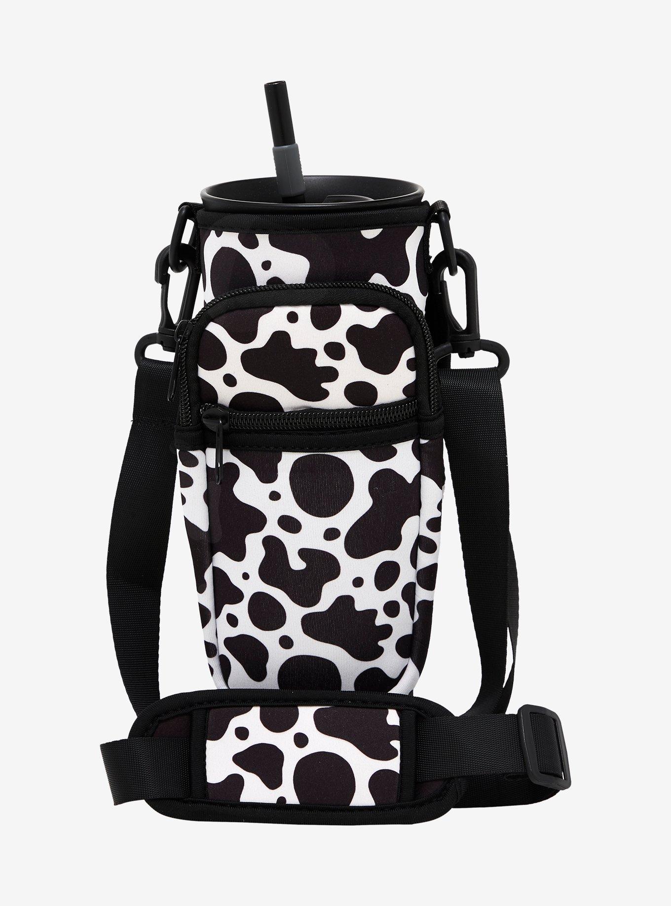 Cow Print Water Bottle Sling, , hi-res