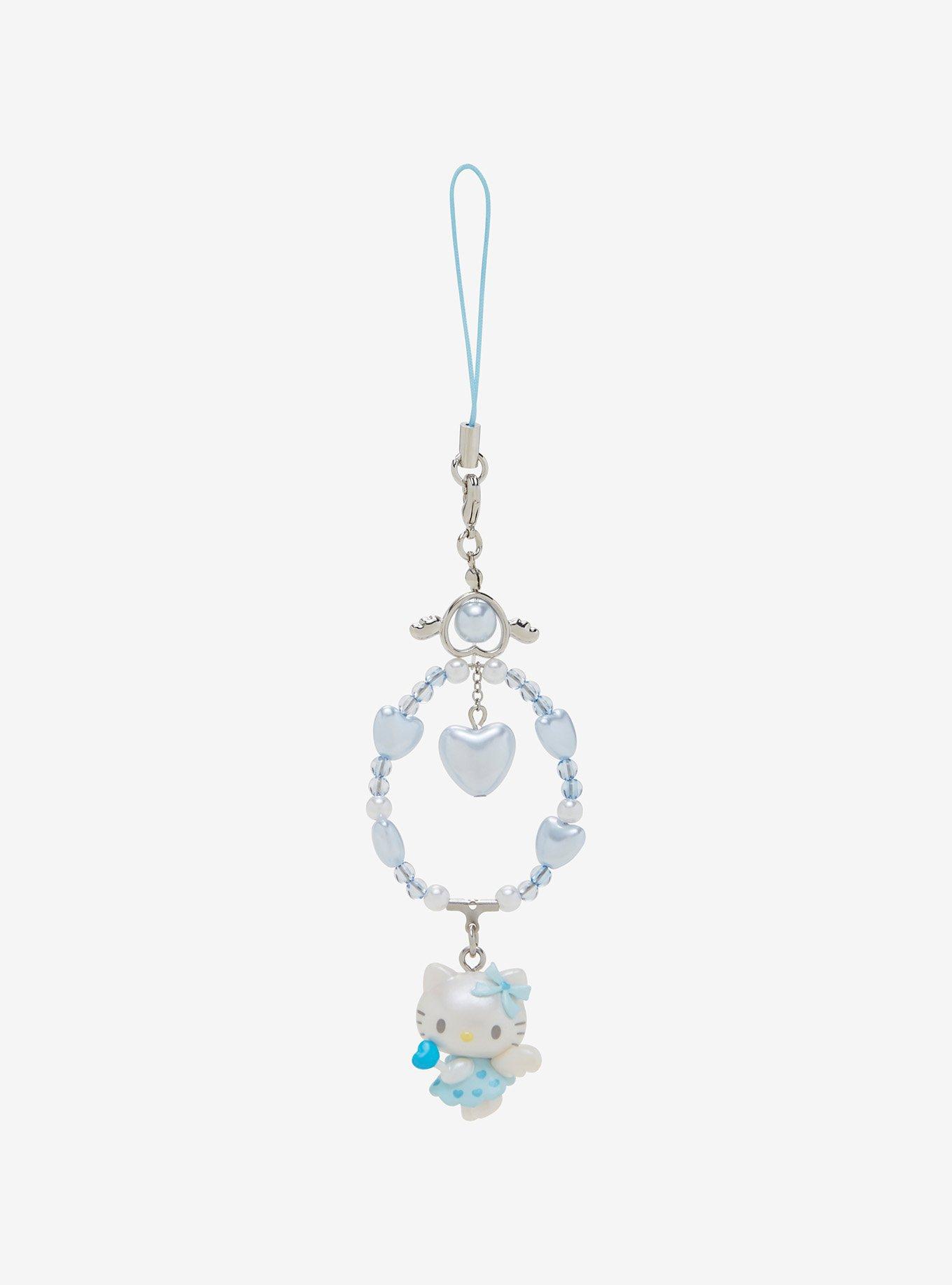 Hello Kitty Dreaming Angel Beaded Phone Charm, , hi-res