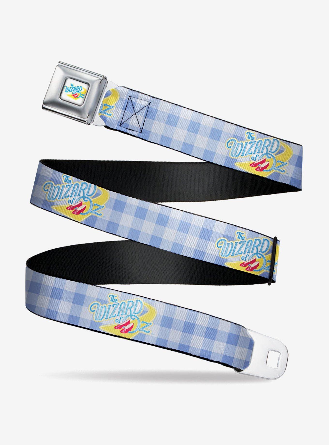 The Wizard of Oz Logo Gingham Checker Youth Seatbelt Belt, , hi-res