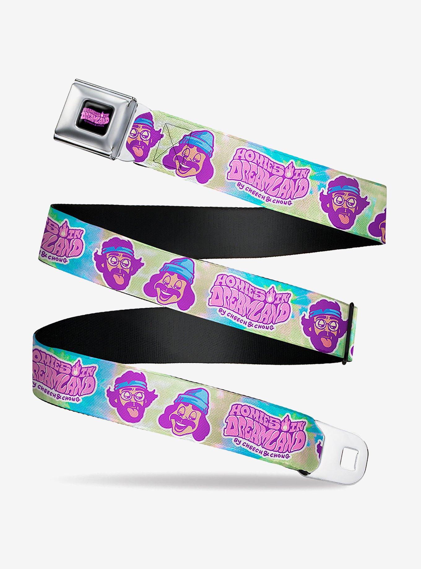 Cheech & Chong Homies in Dreamland Title Logo Tie Dye Youth Seatbelt Belt, , hi-res