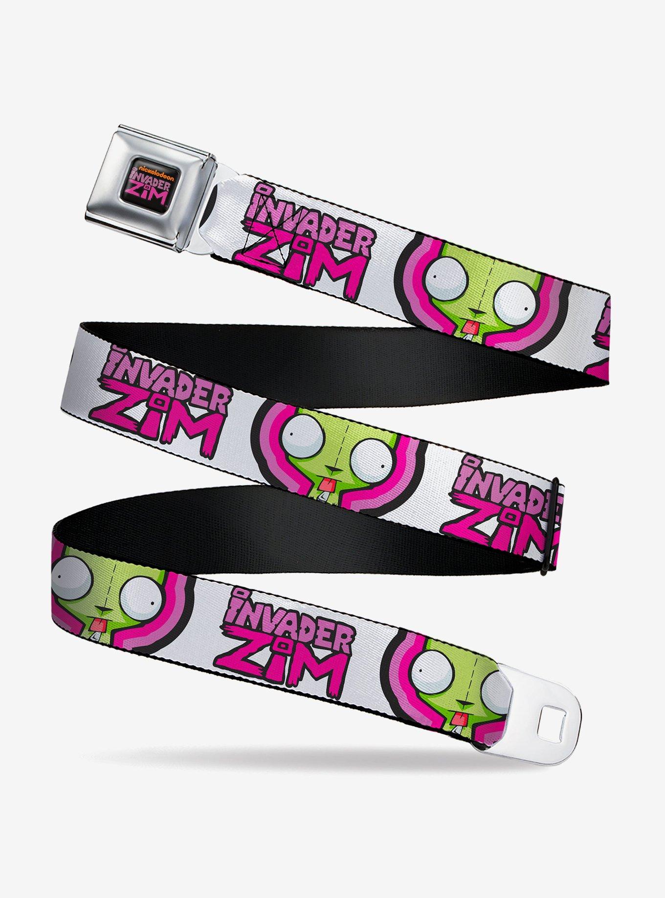 Invader Zim Title Logo And GIR Pose Close Ups Youth Seatbelt Belt, , hi-res