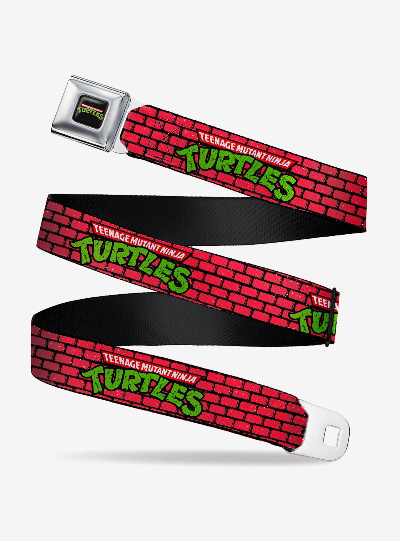 Teenage Mutant Ninja Turtles Brick Title Logo Youth Seatbelt Belt