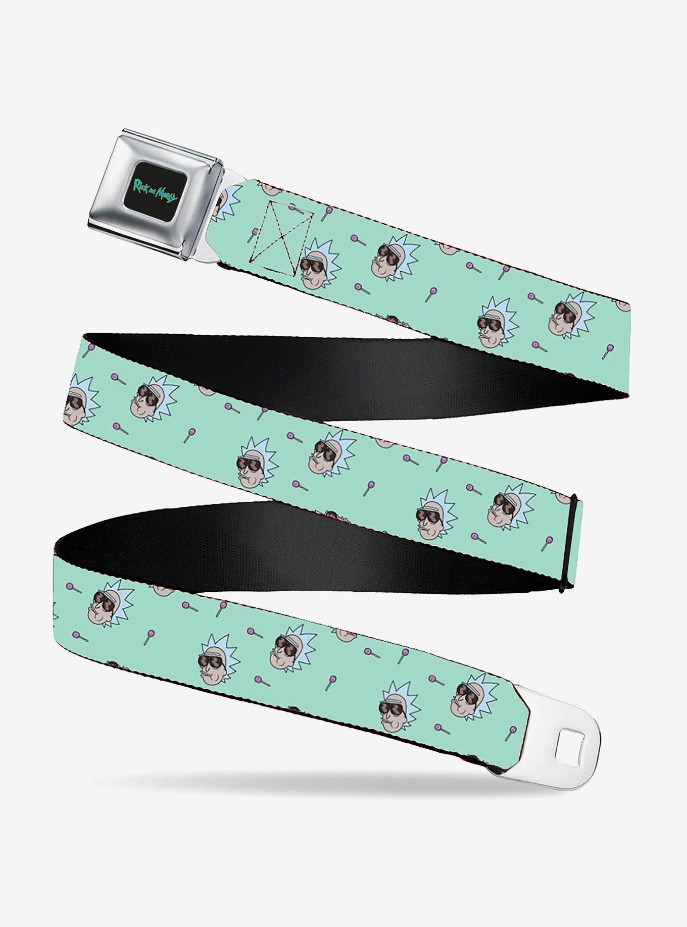 Rick And Morty Rick Lollipop Pose Teal Youth Seatbelt Belt, , hi-res