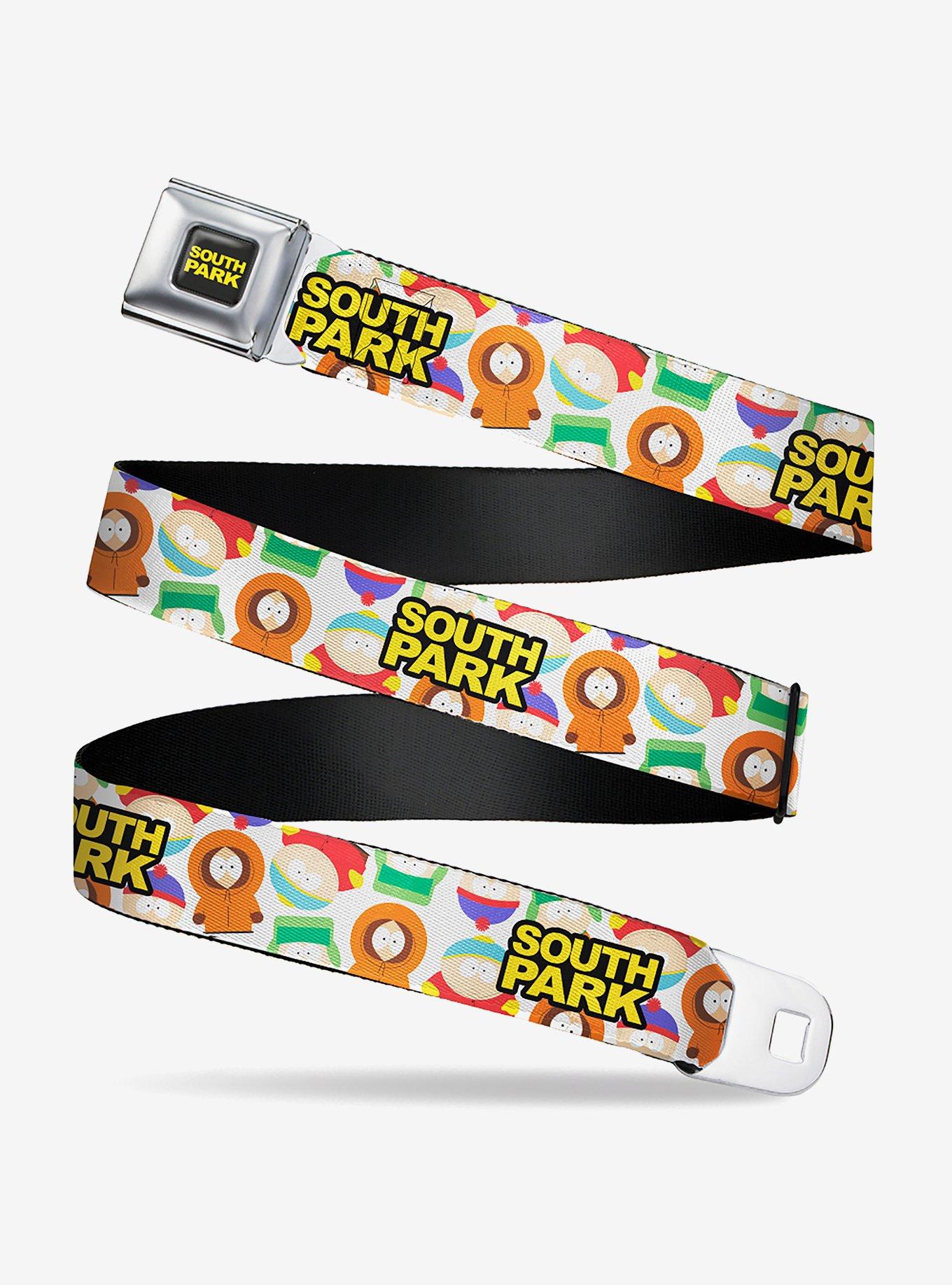 South Park Title Logo And Characters Scattered Youth Seatbelt Belt, , hi-res