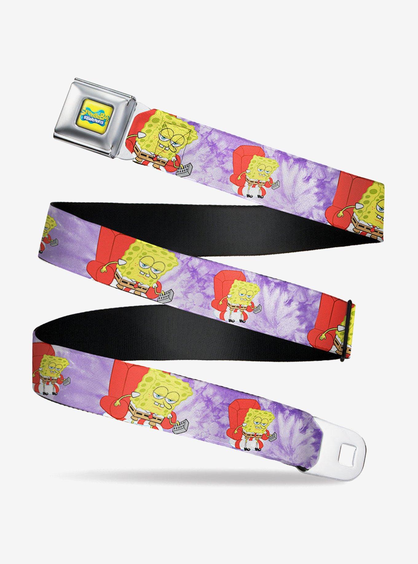 SpongeBob SquarePants Dozing Meme Pose Tie Dye Youth Seatbelt Belt, , hi-res