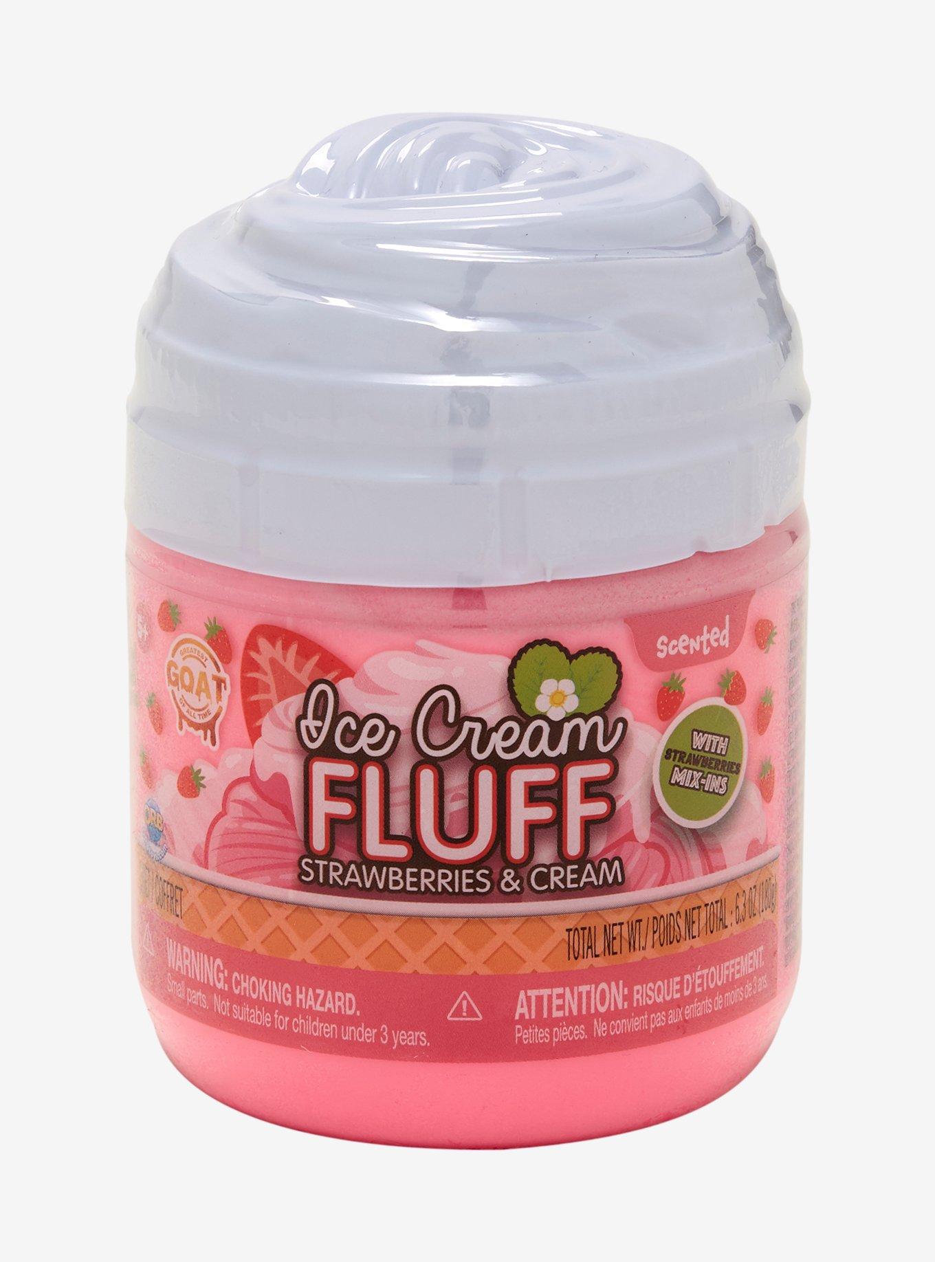 ORB Ice Cream Fluff Strawberries and Cream Scented Slime, , hi-res