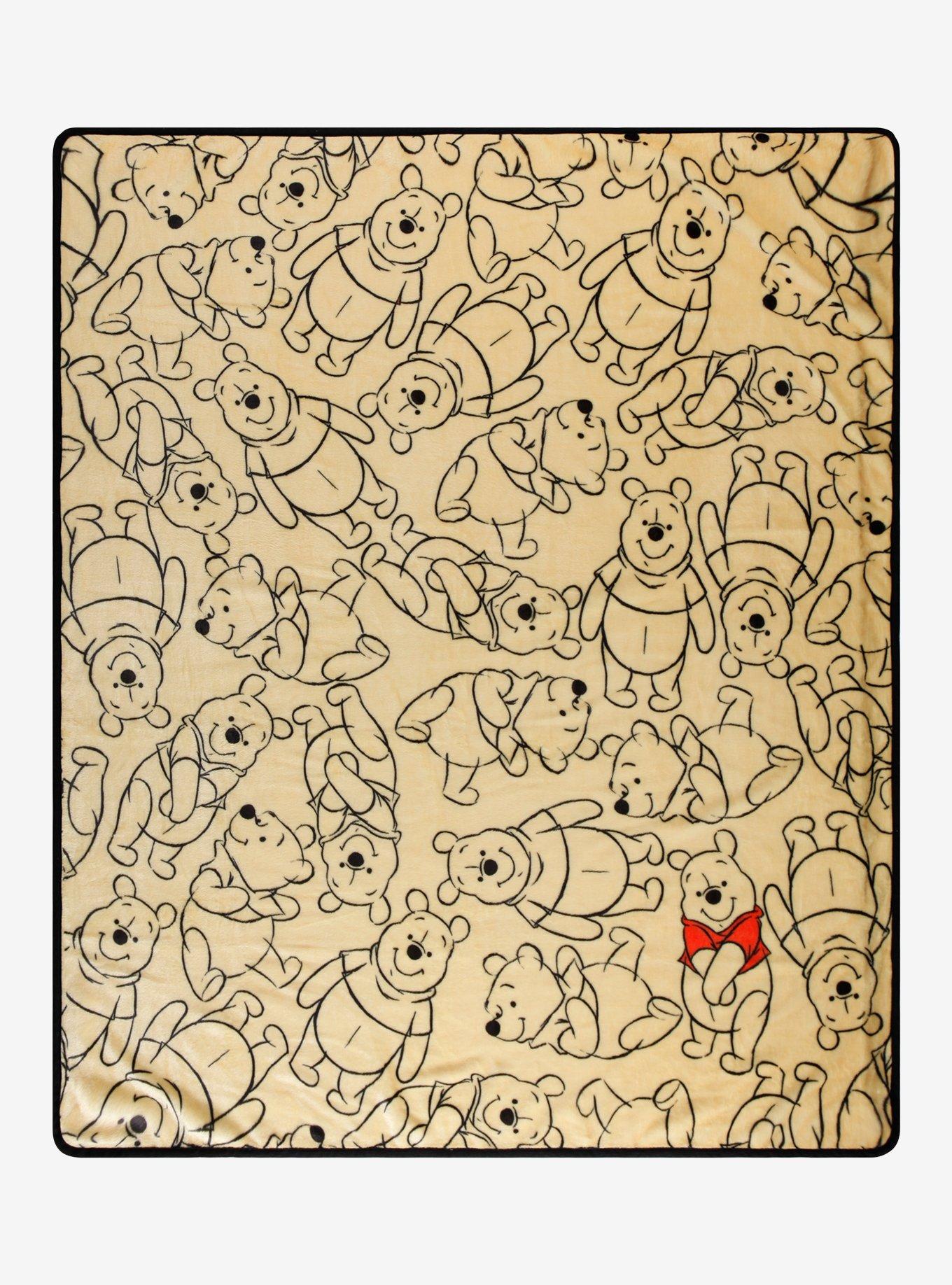 Disney Winnie The Pooh Sketch Throw Blanket, , hi-res