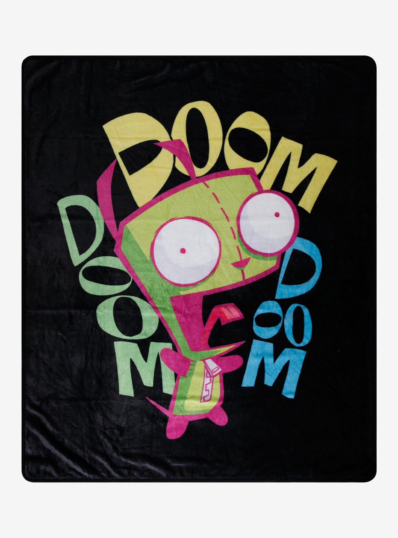 Nickelodeon Katzenhalsband – Abreißsicher Mit Glöckchen, Invader Zim Design, Schwarz-grau