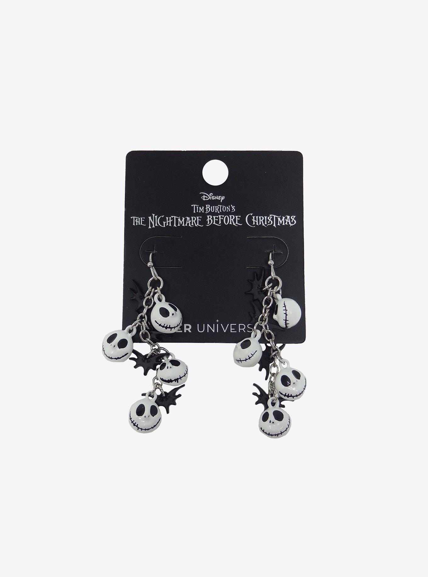The Nightmare Before Christmas Jack Skellington Heads Drop Earrings, , hi-res