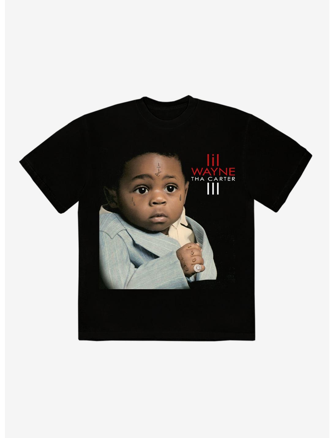 Lil Wayne Tha Carter III Album Cover Portrait T-Shirt, BLACK, hi-res
