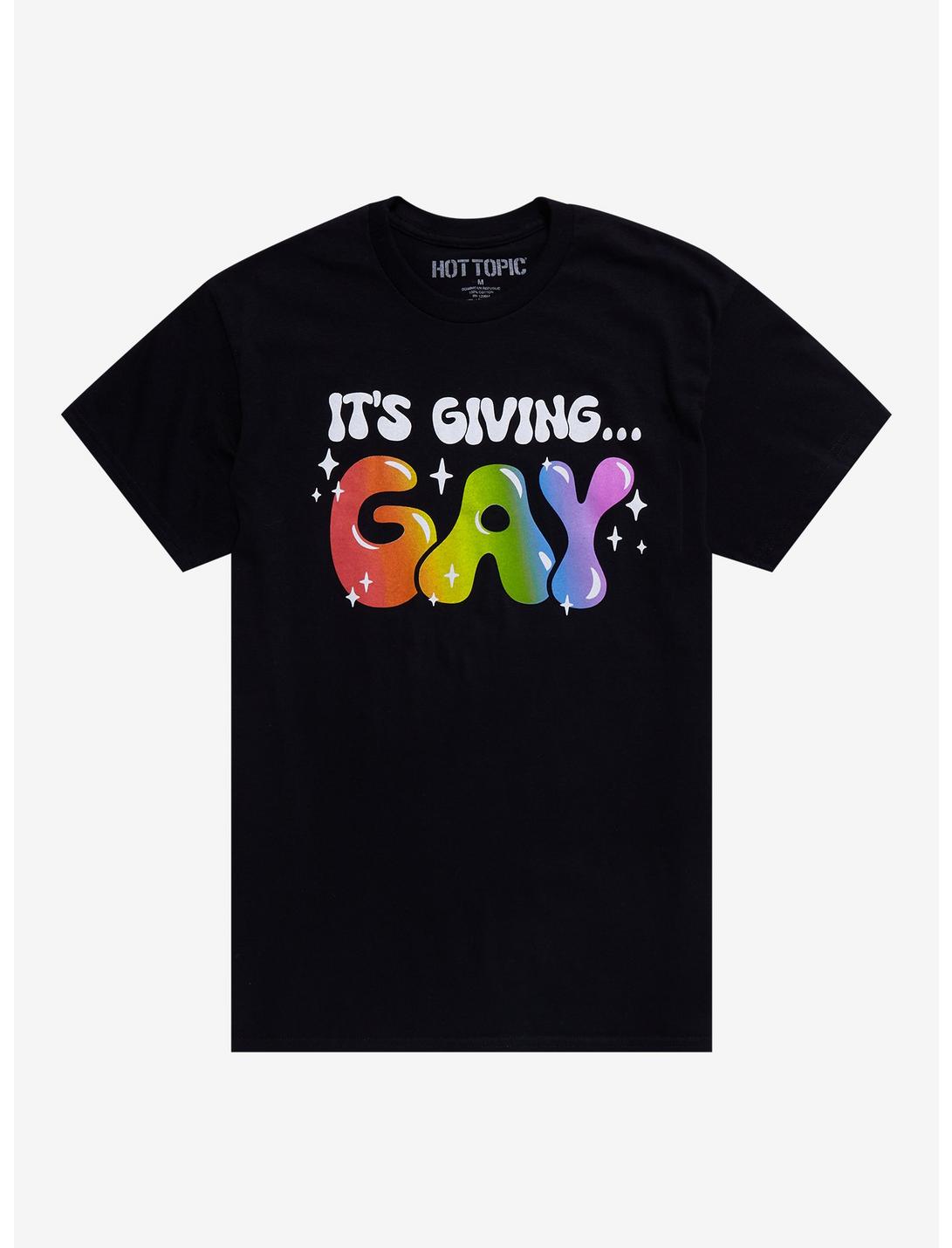 It's Giving Gay T-Shirt, BLACK, hi-res