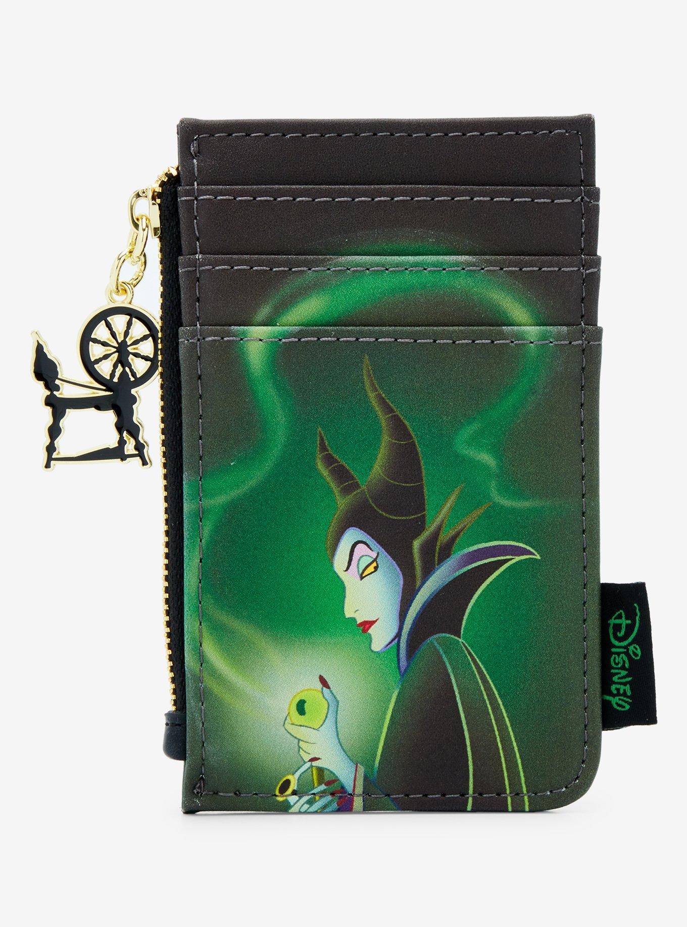 Loungefly Disney Sleeping Beauty Maleficent & Aurora Spinning Wheel Cardholder — BoxLunch Exclusive, , hi-res