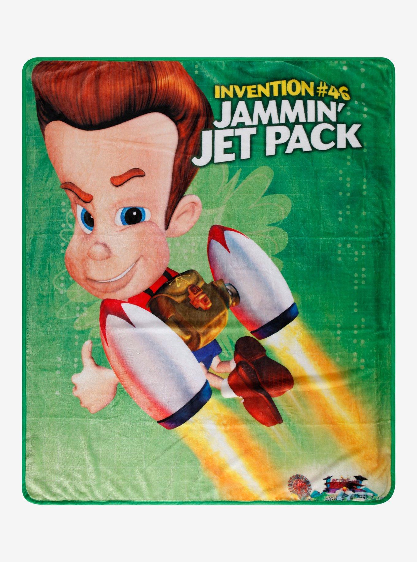 The Adventures Of Jimmy Neutron: Boy Genius Jammin' Jet Pack Throw Blanket, , hi-res