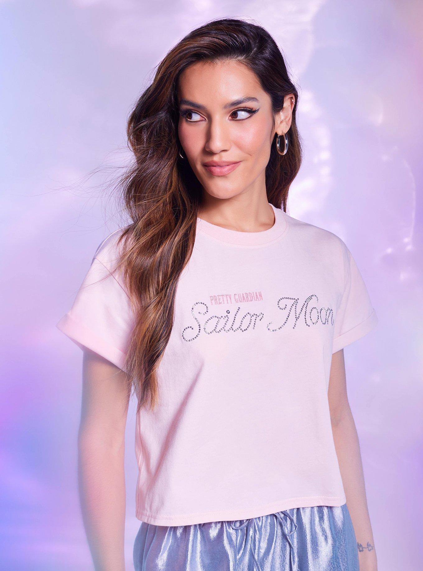 Pretty Guardian Sailor Moon Rhinestone Kaleido Moon Scope Cropped Women's T-Shirt - BoxLunch Exclusive, , hi-res