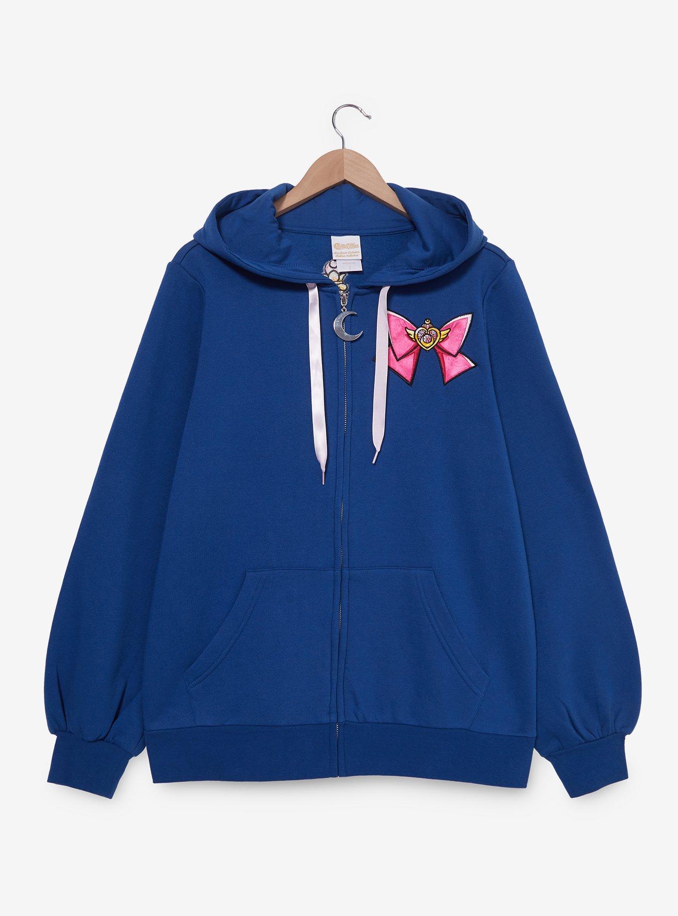 Pretty Guardian Sailor Moon Bow Women's Plus Size Zippered Hoodie - BoxLunch Exclusive, , hi-res