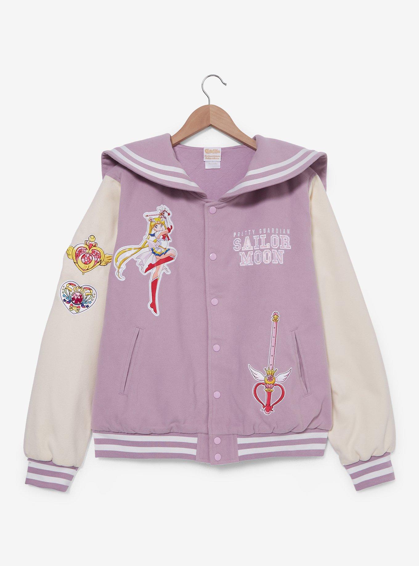 Pretty Guardian Sailor Moon Icons Women's Plus Size Varsity Jacket - BoxLunch Exclusive, , hi-res